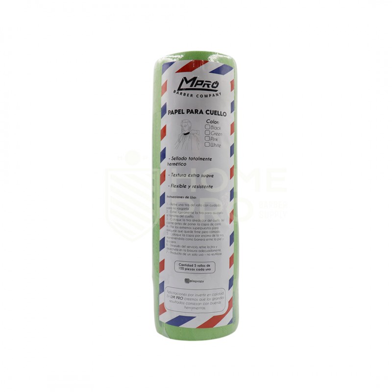 LMPRO PAPEL DE CUELLO VERDE 5 ROLLO
