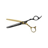 TIJERA DE ENTRESACAR JRL PROFESSIONAL NEGRO Y DORADO 6.5" 6060