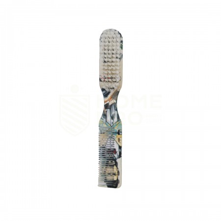 CEPILLO CON PEINE CERDA BLANCA 3609 (DISEÑO ESTAMPADO)