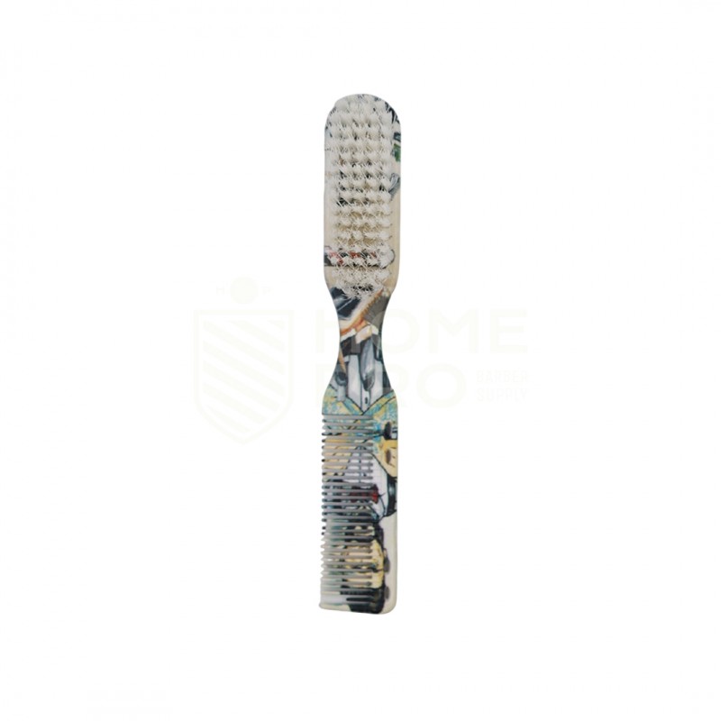 CEPILLO CON PEINE CERDA BLANCA 3609 (DISEÑO ESTAMPADO)