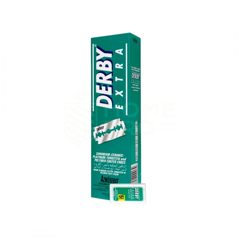LÂMINAS DE BARBEAR DERBY EXTRA VERDE INTEIRA GRANDE