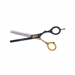 TIJERA DE ENTRESACAR / PULIR LMONYX 026 NEGRO / DORADO 6.5"
