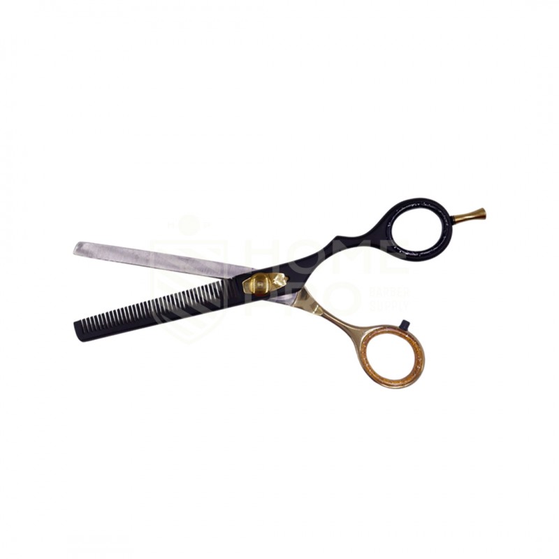 TIJERA DE ENTRESACAR LMONYX 028 NEGRO / DORADO 6.5"