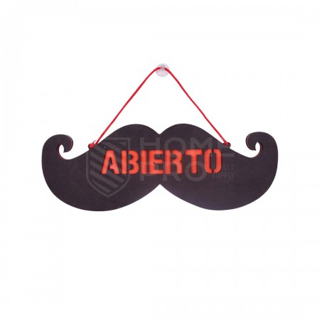 CARTEL CARTELERA BIGOTE ABIERTO NEGRO / ROJO