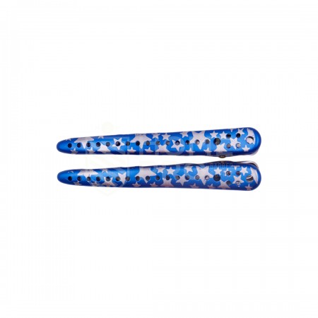 SUJETADOR DE CABELLO INGRID CLIP AZUL CON ESTRELLAS (KIT 2 PCS)