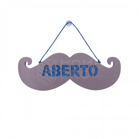 CARTEL CARTELERA BIGOTE ABERTO PORTUGUÉS GRIS / AZUL