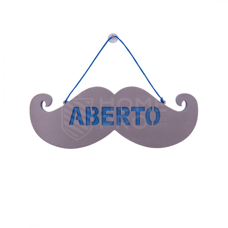 CARTEL CARTELERA BIGOTE ABERTO PORTUGUÉS GRIS / AZUL