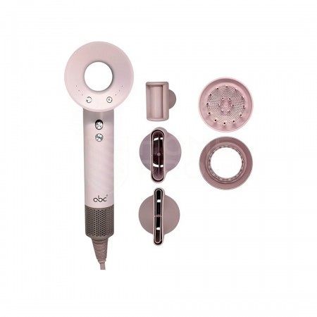 secador abc super hair dryer 220v rosa 5 em 1