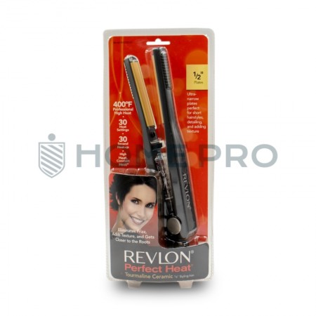 Rizador profesional Revlon Perfect Heat 1/2" Tourmaline Ceramic RVST2033C 400° Plancha par