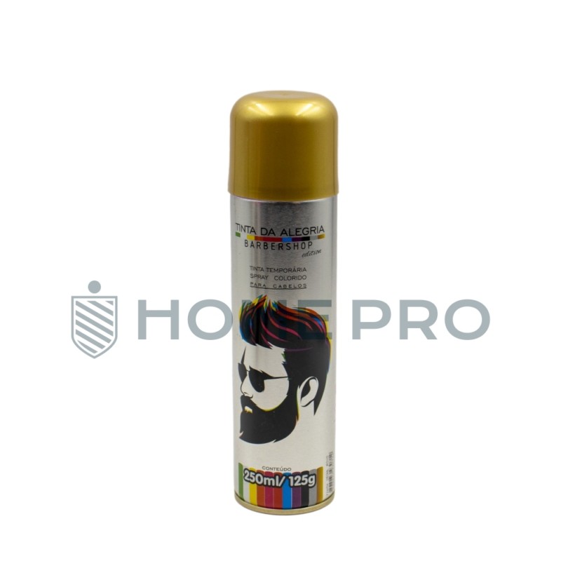 Pintura en spray para el cabello 250 Ml Color dorado temporal - Home Pro  Barber Shop