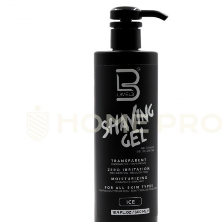 Gel de barbear transparente Shaving L3V3L - Ice 500ML