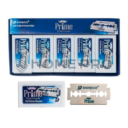 Dorco Prime Platinum Cuchillas de Doble Filo - 100 Cuchillas #STP-301