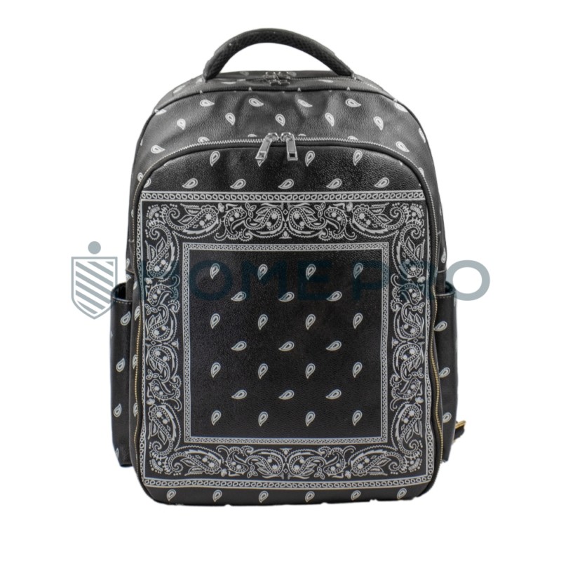 Maleta Mochila Organizadora Barbeiro - Preto/Branco