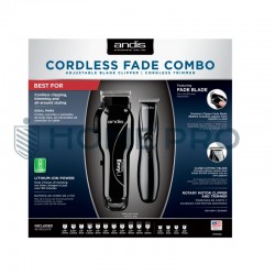 Andis Cordless Fade Combo 75020 Bivolt Cortapelos + Recortadora