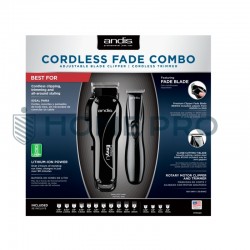 Andis Cordless Fade Combo 75020 Bivolt Máquina De Cortar Cabelo + Aparador