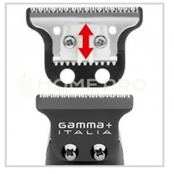 Aparador de cabelo profissional sem fio GAMMA+ Absolute Hitter, tampas coloridas modulares Aparador de cabelo profissional sem fio GAMMA+ Absolute Hitter, tampas coloridas modulares