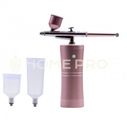 Aerógrafo Portátil com Mini Compressor - Para Unhas, Bolo, Maquiagem, Cabelo - Rosa