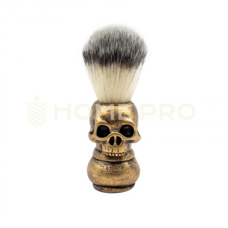 Cepillo para barba Skull Barber - Dorado