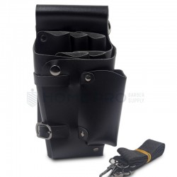 Porta Tesouras Para Barbeiros e Cabeleireros Cintura - Preto