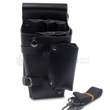 Porta Tesouras Para Barbeiros e Cabeleireros Cintura - Preto