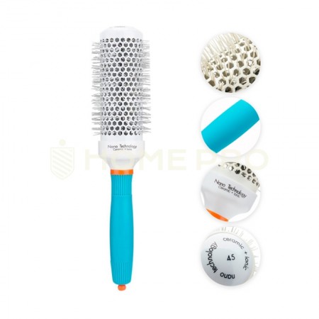 Escova de cabelo redonda Nano Technology-Ceramic+Ionic - 045 - Branco