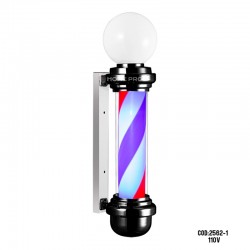 Barber Pole Giratório Com Globo fino 68cm 110V