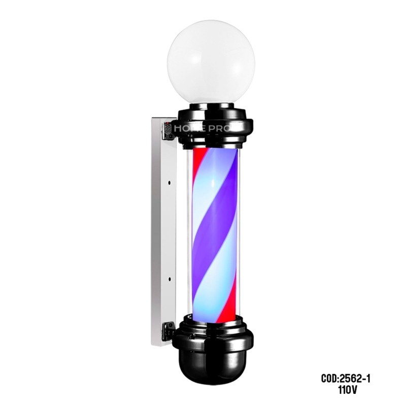 Barber Pole Giratório Com Globo fino 68cm 110V