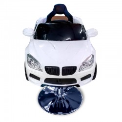 Coche Barbería Infantil, BMW Concept 12V salón para niños y niñas, coche eléctrico doble m