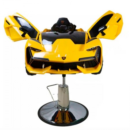 Carro Infantil Barbearia, salão Lambo Amarelo Concept 12V para meninos e meninas, carro e