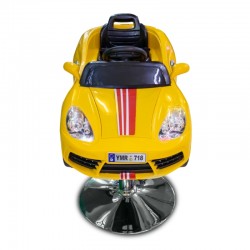 Carro Infantil Barbearia, salão Porche Amarelo Concept 12V para meninos e meninas, carro e