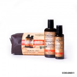 Kit Necessaire - Shampoo e Condicionador de Barba - (3 produtos) - Terra - Viking
