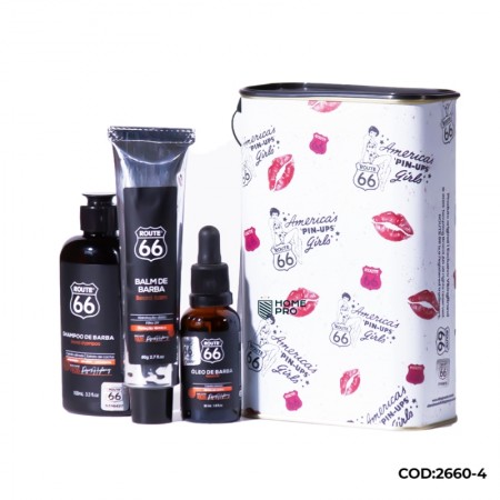 Kit de Barba na Lata - (5 produtos) - Kiss - Route 66 | Viking Brand