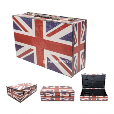 Maletín de peluquería profesional con bandera inglesa impresa