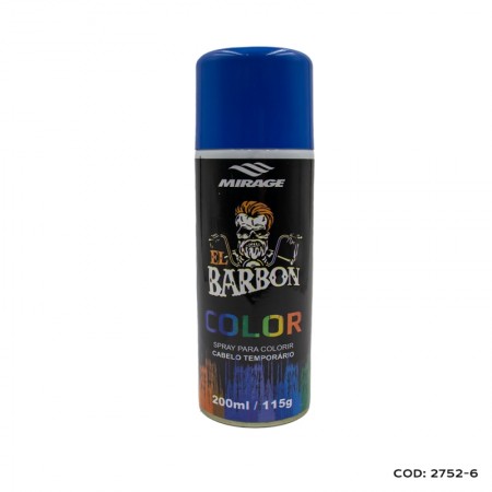 Spray Para Colorir Cabelo Temporário Color Barbon Azul - MIRAGE