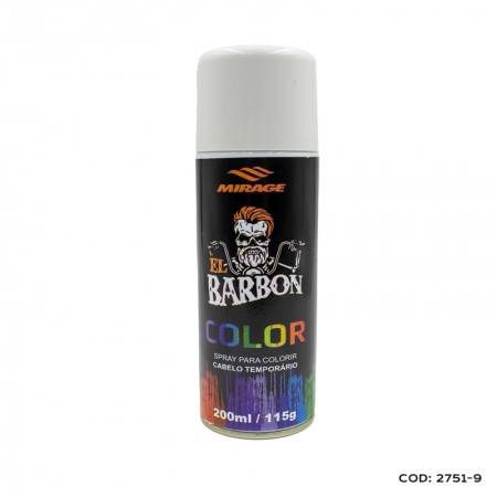 Spray Para Colorir Cabelo Temporário Color Barbon Branco - MIRAGE