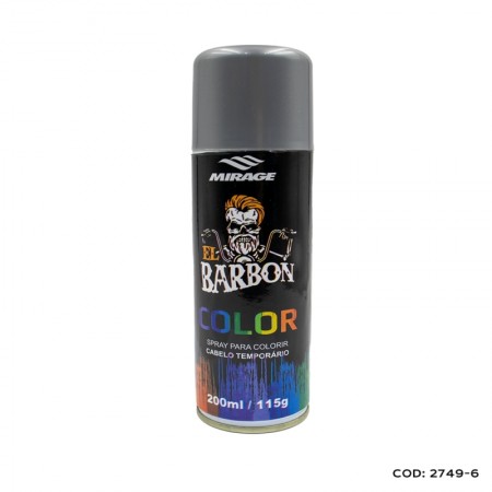 Spray Para Colorir Cabelo Temporário Color Barbon Prata - MIRAGE