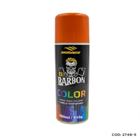 Spray Para Colorir Cabelo Temporário Color Barbon Laranja - MIRAGE