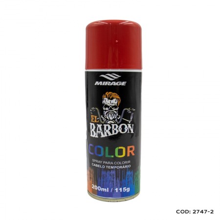 Spray Para Colorir Cabelo Temporário Color Barbon Vermelho - MIRAGE