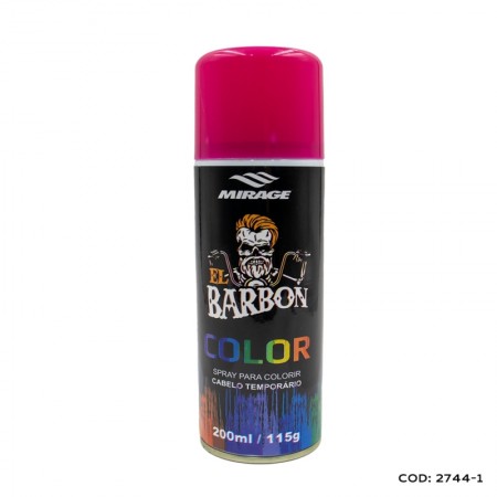 Spray Para Colorir Cabelo Temporário Color Barbon Rosa - MIRAGE