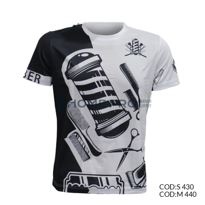 Camiseta de barbeiro tamanho p