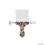 Peine afro metal colorido 6334