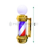 BARBER POLE DORADO C/ESFERA ANCHO 76CM 110V