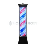 Barber pole negro giratorio iluminado de 190cm 110v