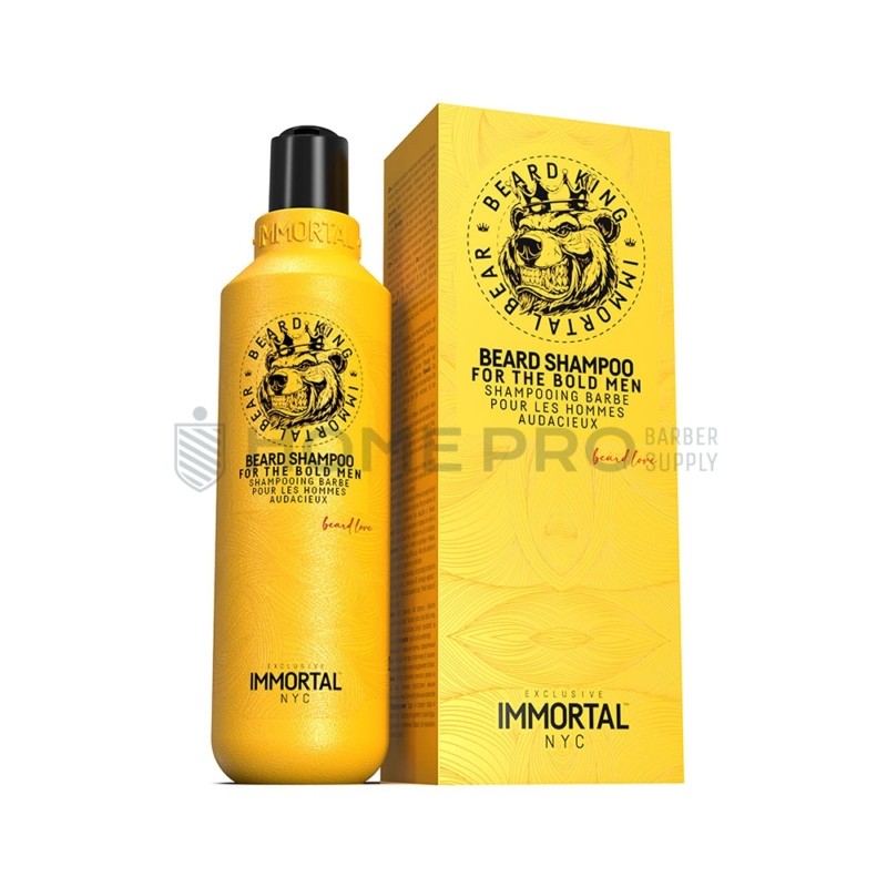 SHAMPOO PARA BARBA IMMORTAL BEARD KING 250ML AMARELO