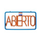 Cartel led estilo neón "abierto" 46cm x 26cm Rojo
