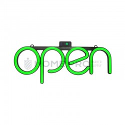 Cartel led estilo neón open Verde 40cm x 15cm