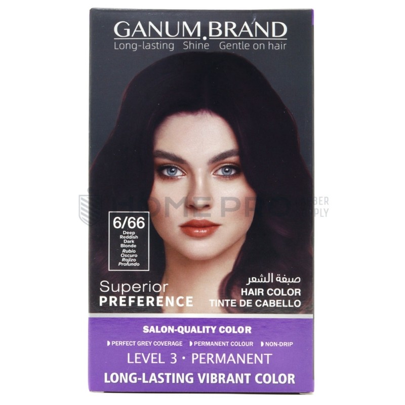 Ganum Brand Hair Color 6/66 Rubio Rojizo