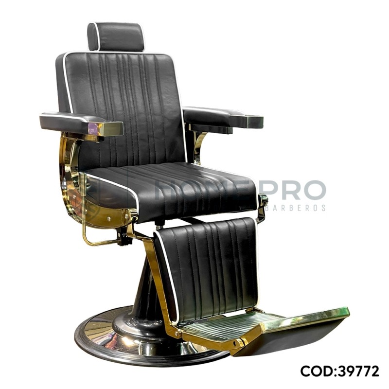 CADEIRA LMPRO 81008 PRETO COM DOURADO