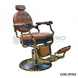 Sillón de Barbero Profesional LM PRO Negro y Dorado