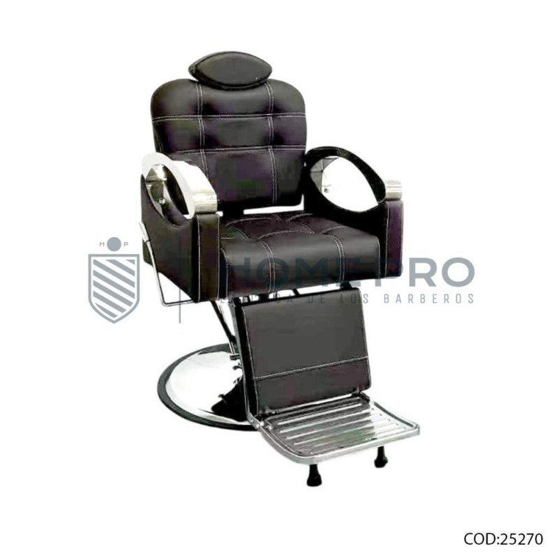 CADEIRA LMPRO 1065A PRETO COM PRATA